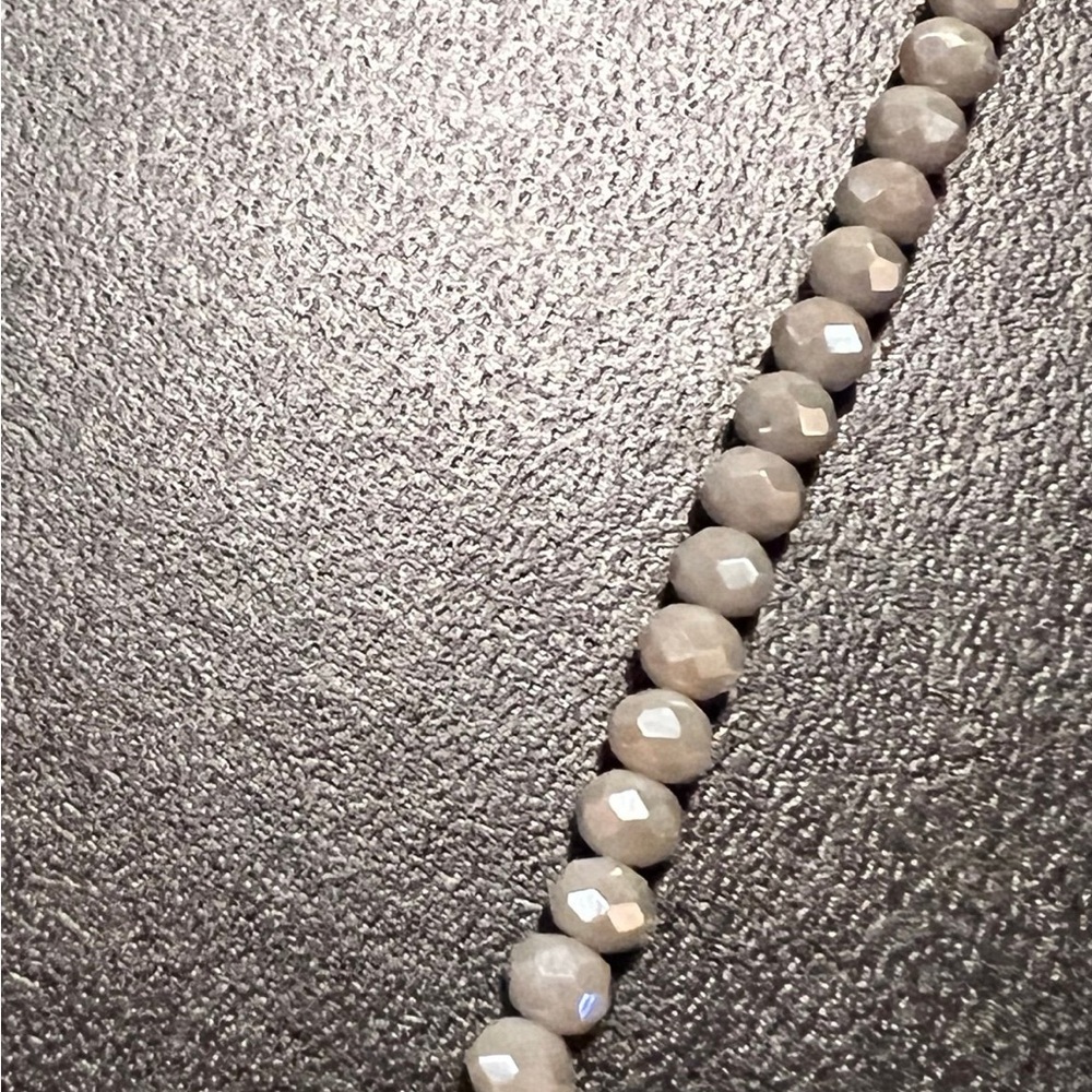 Elegant Gray Beaded Necklace with Gold Pendant by Park Lane - Picture 6 of 8